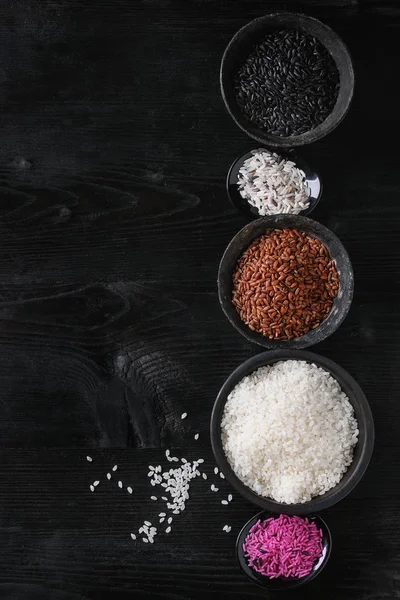 Variety of colorful rice — Stock Photo, Image