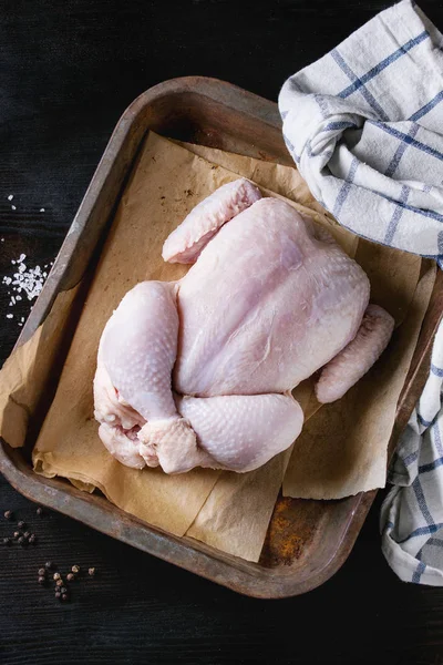 원시 생된 닭 — 스톡 사진