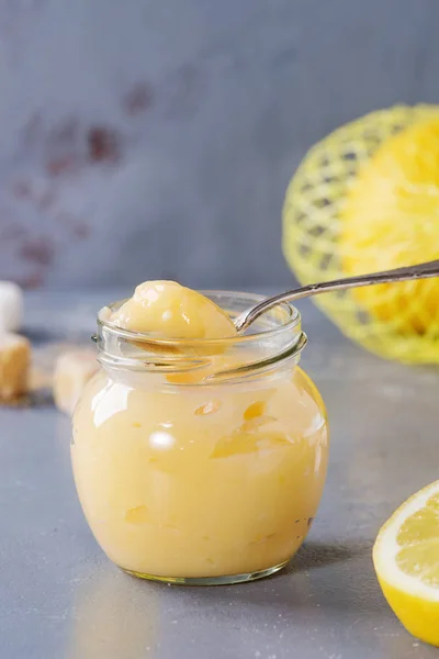 Domácí citronový krém — Stock fotografie