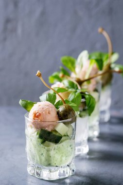 Verrines with salmon pate