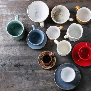 Renkli tabakların koleksiyonu