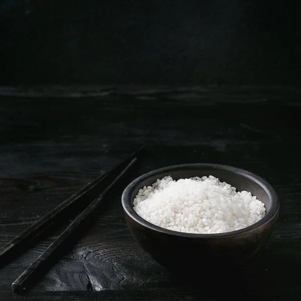 Tigela de arroz branco — Fotografia de Stock