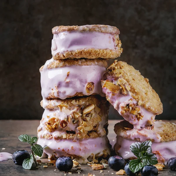 Ice cream sandwiches in cookies