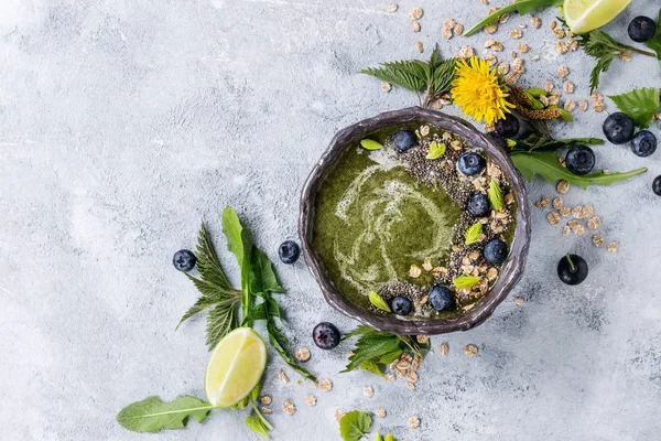 Batido de ortiga y diente de león de primavera — Foto de Stock