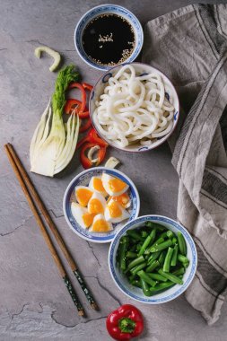 Stir fry için malzemeler