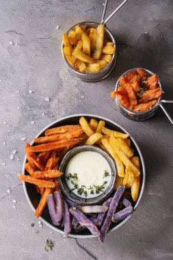 Patates kızartması çeşitli