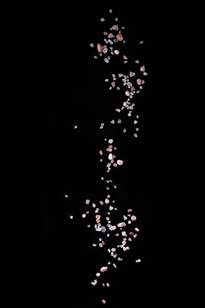 Sale rosa su sfondo nero . — Foto Stock