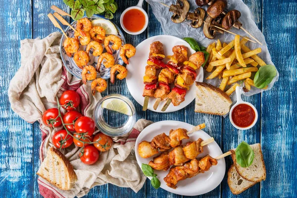 BBQ lunch assortment — Stock Photo, Image