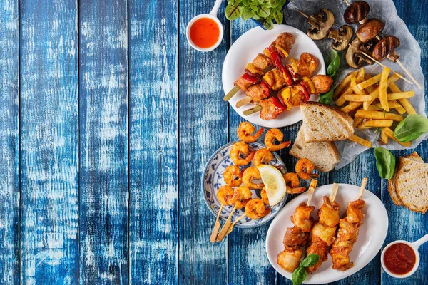 BBQ lunch assortment — Stock Photo, Image