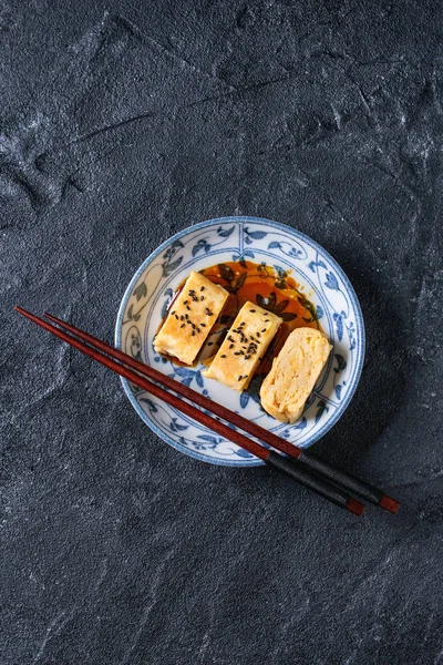 Japanese Rolled Omelette Tamagoyaki — Stock Photo, Image
