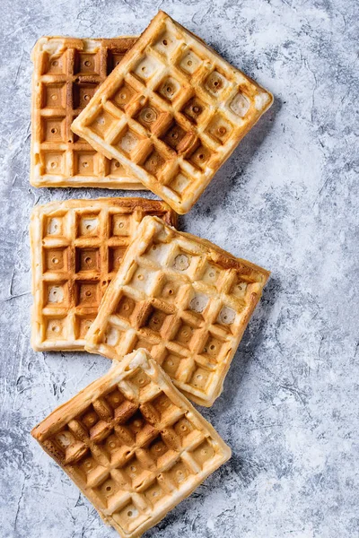 Empty Belgian waffles — Stock Photo, Image