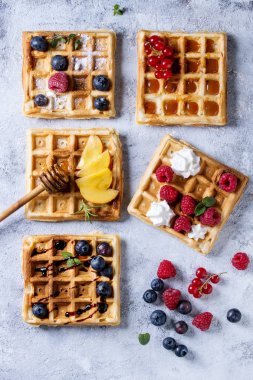 çilek ile Belçika waffle