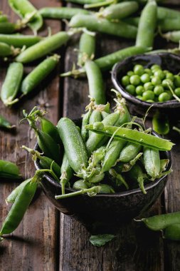 Genç yeşil bezelye