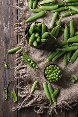 Genç yeşil bezelye