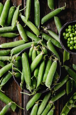 Genç yeşil bezelye