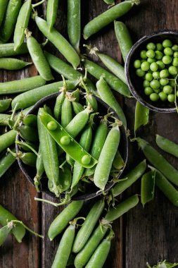 Genç yeşil bezelye