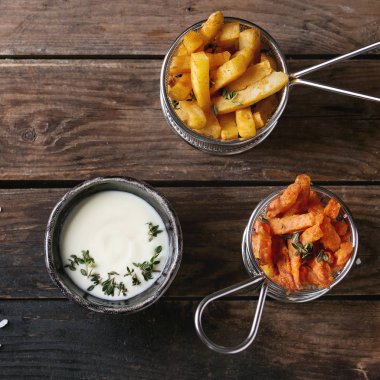 Patates kızartması çeşitli