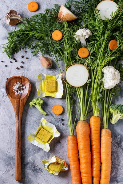 Zöldség leves főzés — Stock Fotó