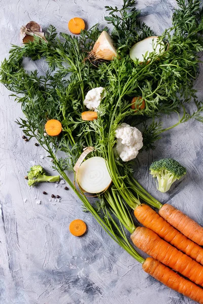 Gemüse zum Kochen von Suppe — Stockfoto