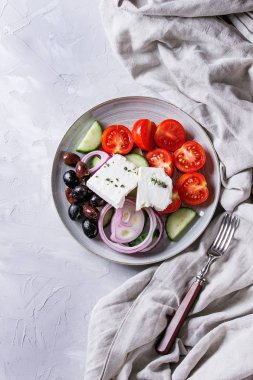 Yunan salatası için malzemeler