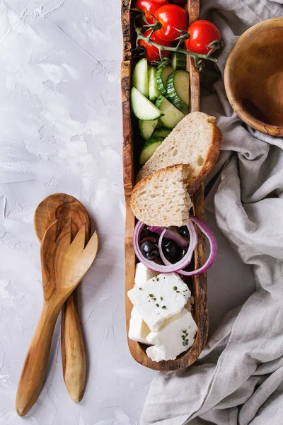 Ingredientes para salada grega — Fotografia de Stock