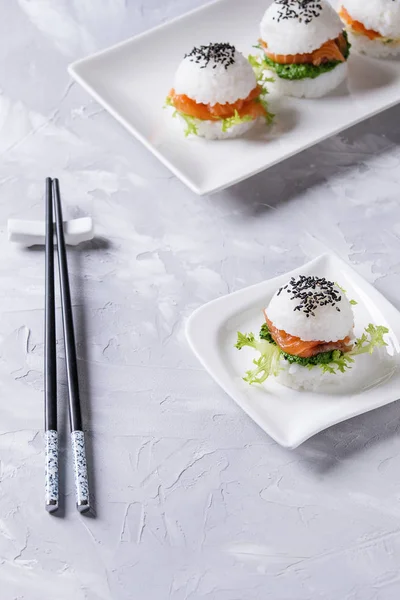 Burger di sushi di riso — Foto Stock