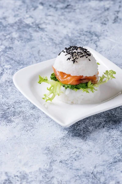 Rice sushi burger — Stock Photo, Image