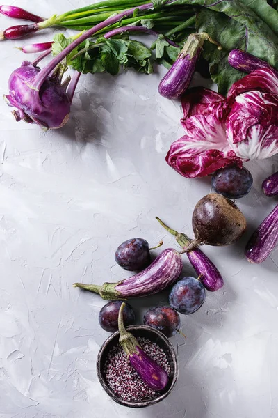 紫の野菜の品揃え — ストック写真