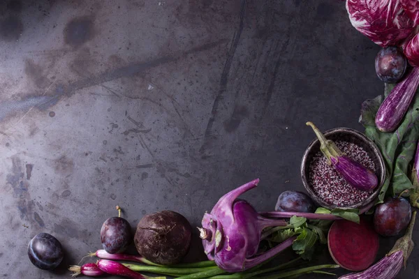 Asortyment warzyw fioletowy — Zdjęcie stockowe