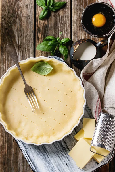 Ciasto do pieczenia quiche tart — Zdjęcie stockowe