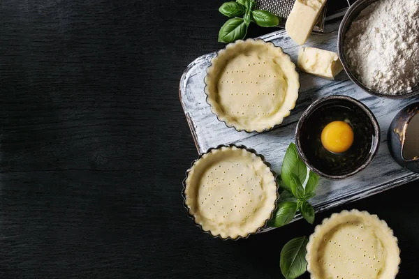 Massa para assar torta de quiche — Fotografia de Stock