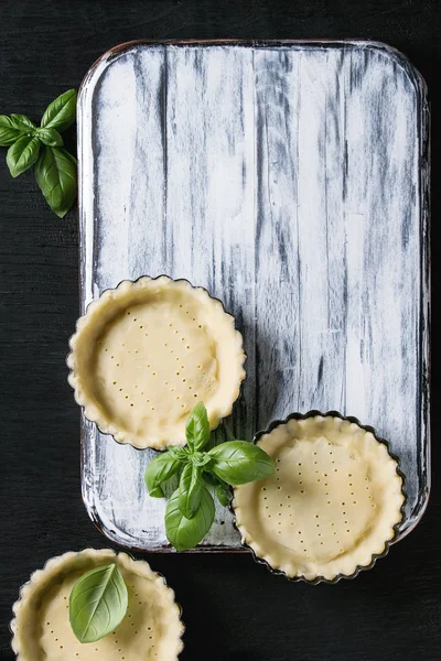 Dough for baking quiche tart — Stock Photo, Image