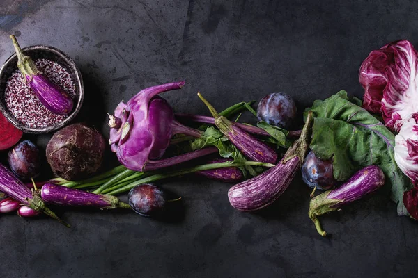 Sortiment av lila grönsaker — Stockfoto