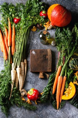 Sonbaharda hasat sebze çeşitli