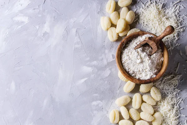 Raw uncooked potato gnocchi — Stock Photo, Image