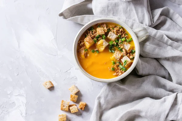 Kürbiskarottensuppe — Stockfoto