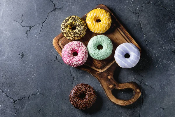 Colorful glazed donuts — Stock Photo, Image