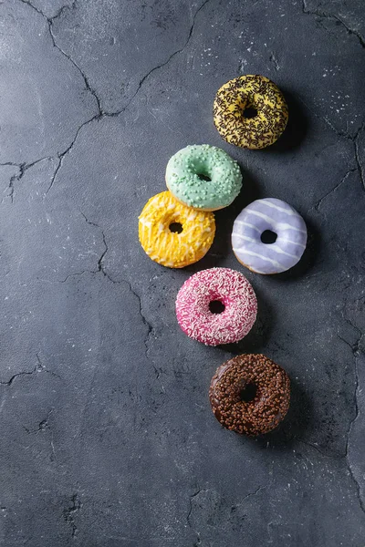 Colorful glazed donuts — Stock Photo, Image