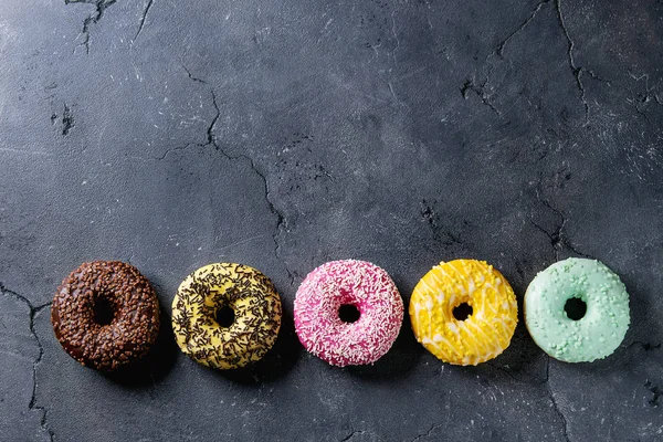 Colorful glazed donuts — Stock Photo, Image