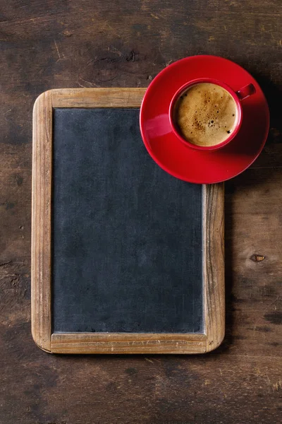 Chalkboard and coffee — Stock Photo, Image