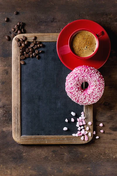 Chalkboard and coffee — Stock Photo, Image