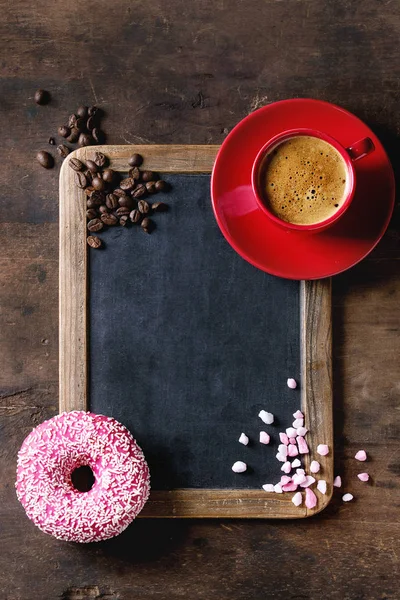 Lavagna e caffè — Foto Stock