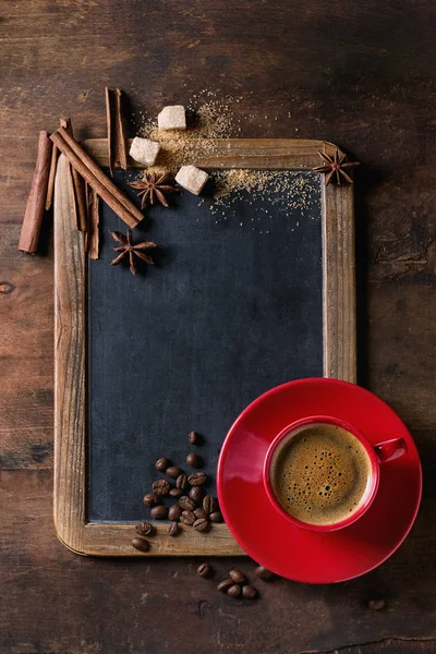 Chalkboard dan kopi — Stok Foto