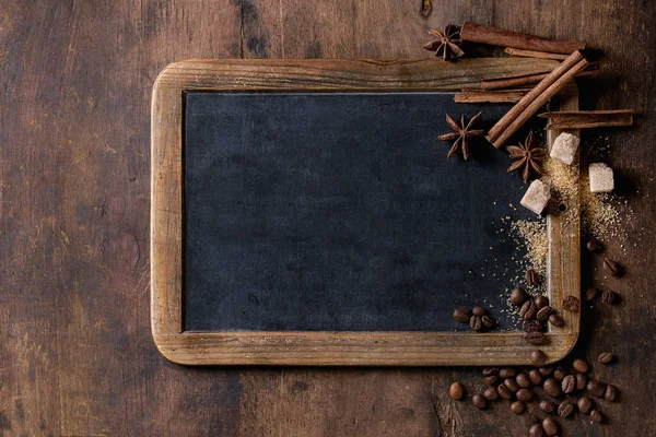 Chalkboard and coffee — Stock Photo, Image