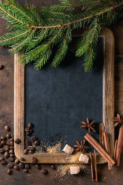 Tabuli a vánoční stromeček — Stock fotografie
