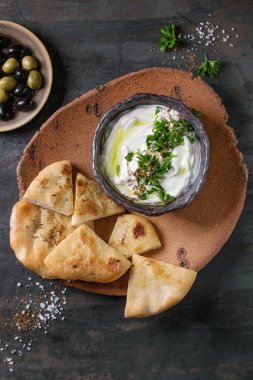 labneh taze Lübnan krem peynir dip