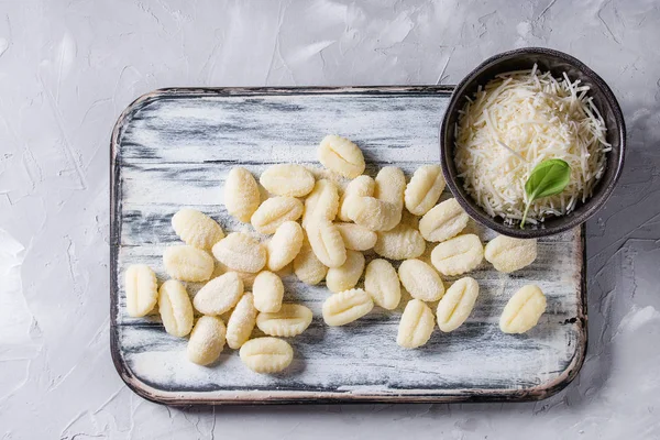 Raw uncooked potato gnocchi — Stock Photo, Image