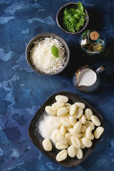 Raw uncooked potato gnocchi — Stock Photo, Image