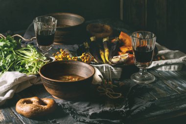 Tablo çorba kase ile ayarlama