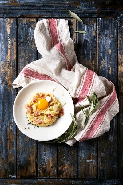 Italienische Pasta Carbonara — Stockfoto